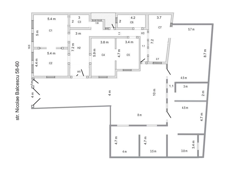 De inchiriat Casa-ClinicaMed-Birouri-Servicii centru N. Balcescu 58-60