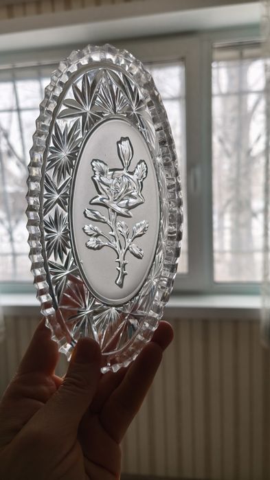 Винтажные хрустальные лодочки конфетницы СССР