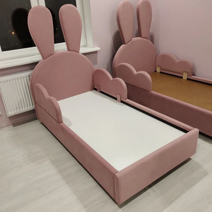 Детская мягкая кровать Зайка