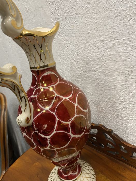 Порцеланова кана HB Belgium с Watteau сцена 1950–1960 г.