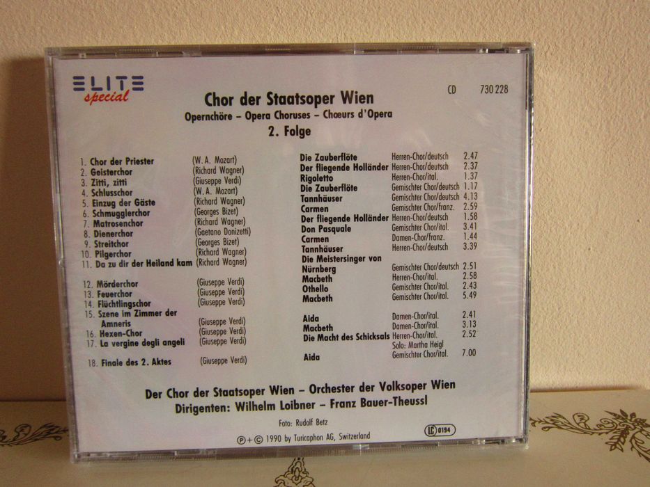 cadou rar cd Corul Operei Viena 1990 Wagner,Verdi,Mozart,Bizet,Donizet