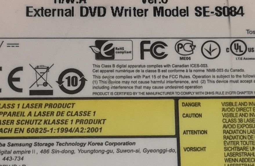 Unitate externa DVD/CD writer Samsung perfect funcțională