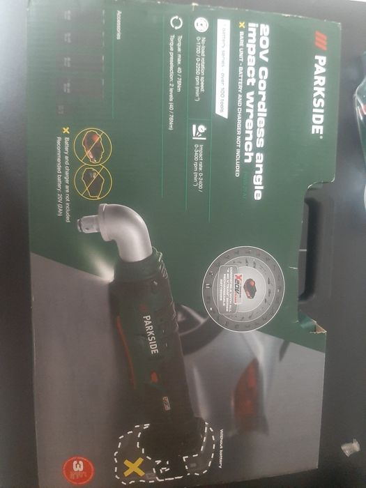Masina de impact de insurubat Parkside 20 V.