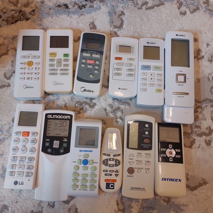 Продаётся пульт для сплит-системы LG, ALMACOM,GREE MIDEA,DITREEX DAEWO