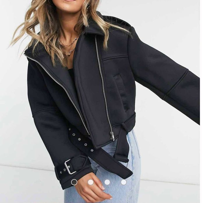 Късо преходно яке Asos черно