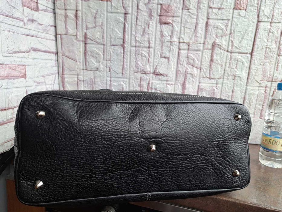 дамска чанта,TT.BAGATT голяма черна торба-естествена кожа