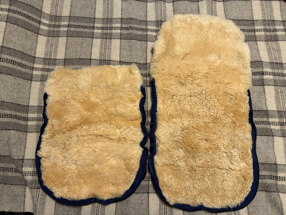 Чувалче за бебешка количка с подплата от естествена овча кожа