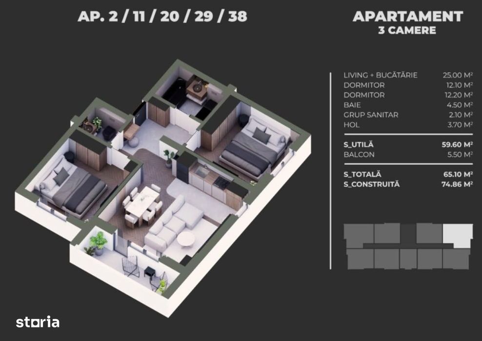 Apartament 3 Camere Gata de Mutare I Direct Dezvoltator — fotografia 1