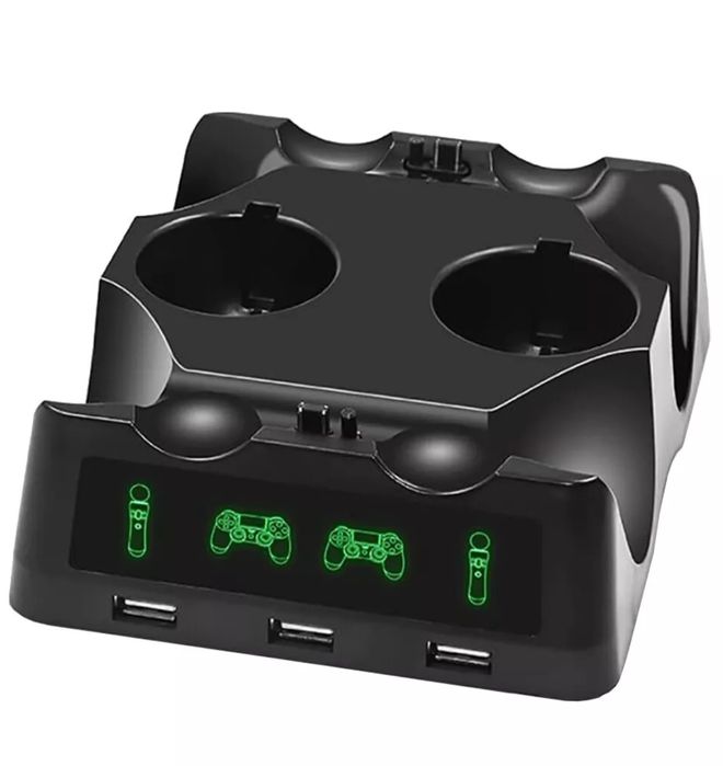 4на Док Зарядна Станция PlayStation 3 Ps4 пс4 PS VR  Move контролер