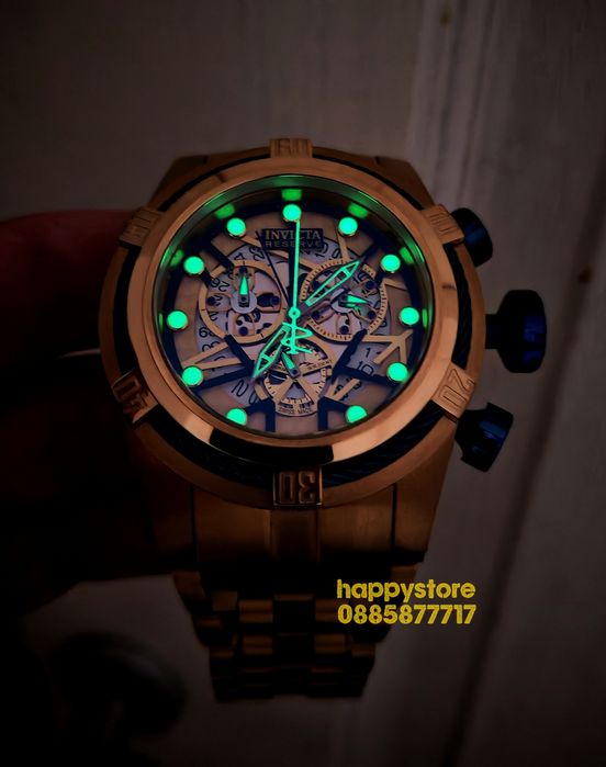 часовник INVICTA Zeus-Reserve Gold 52 mm, Инвикта нов