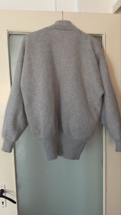 Cardigan / Pulover cu nasturi dama elegant, gri, PNA, XXL