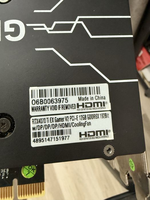 Placa video RTX 4070 TI 12gb/192biti gddr6x