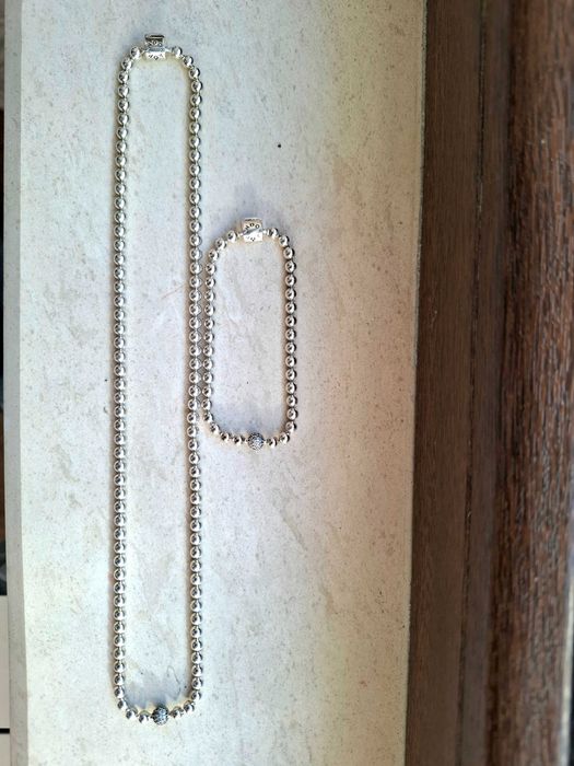 Сребърно колие и гривна ПАНДОРА