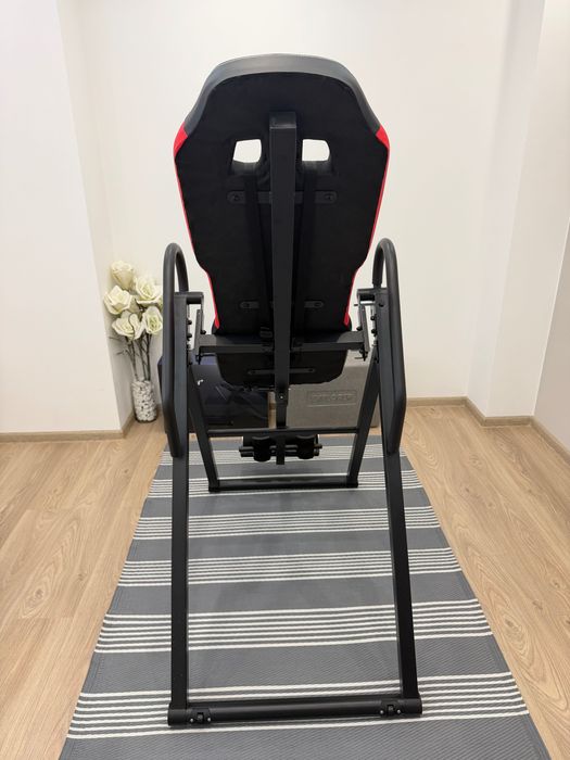Инверсионна лежанка inSPORTline Inverso Heaty - червен-черен