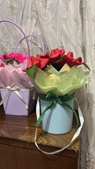 Цветы мыльные букеты 5 шт