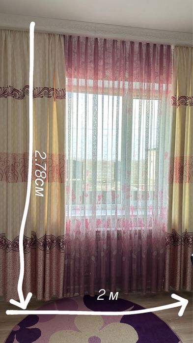 Продам тюль с партье для спальни