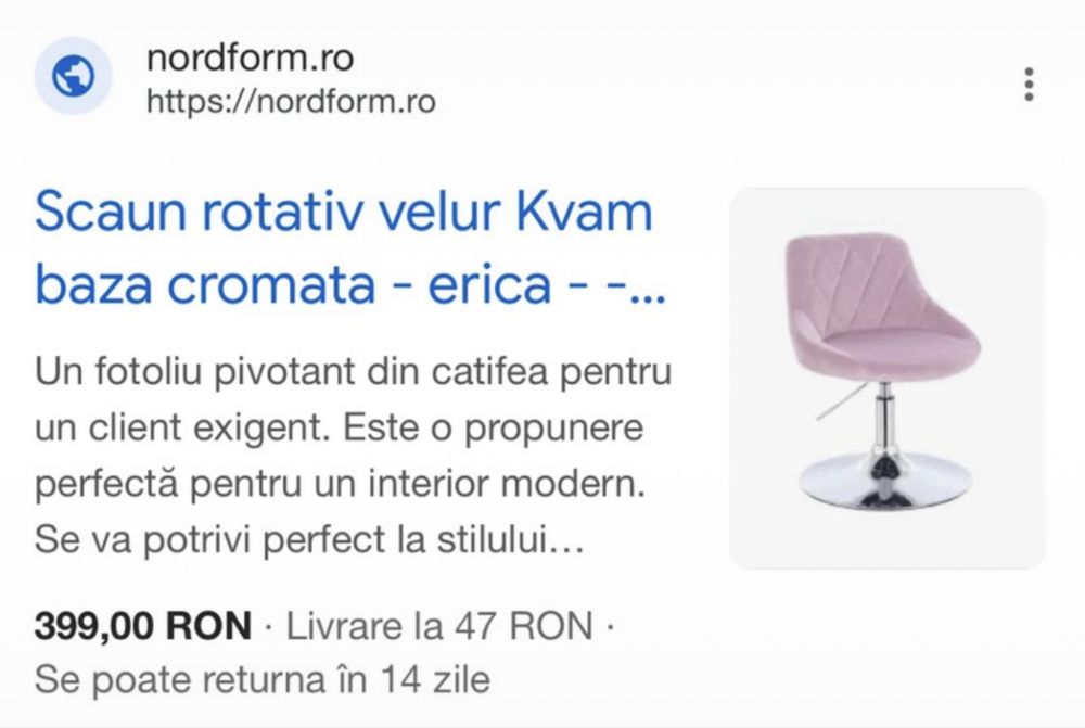 scaun make-up/machiaj