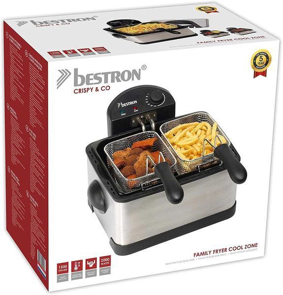 ПРОМО 2г Гаранция Нов Професионален Фритюрник Bestron DF402B 4л 2000W