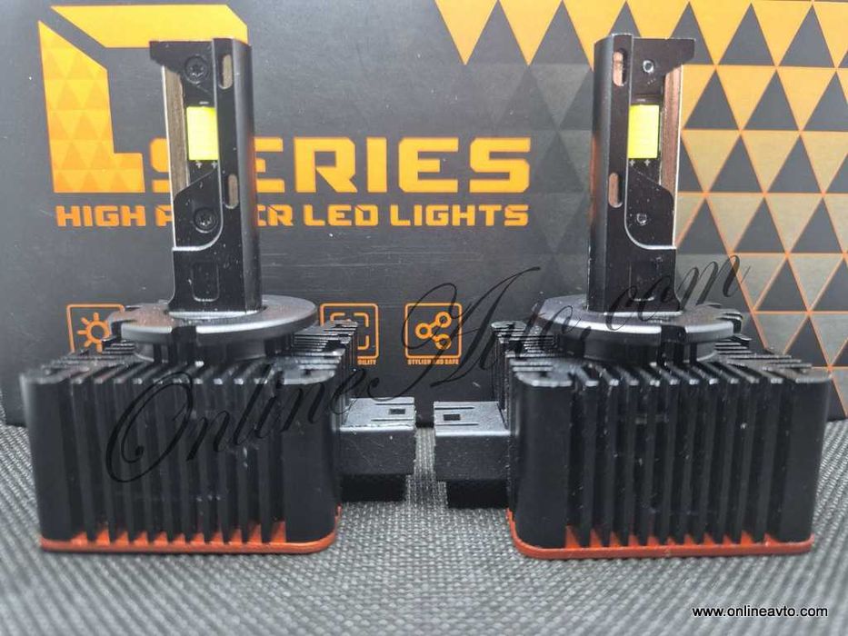 LED Крушки D1S +400% Canbus Директен Заместител 11000Lm 55W 6000k Д1С