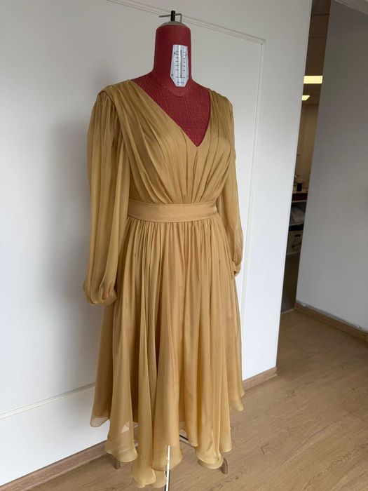 Rochie de ocazie din voal de mătase naturală