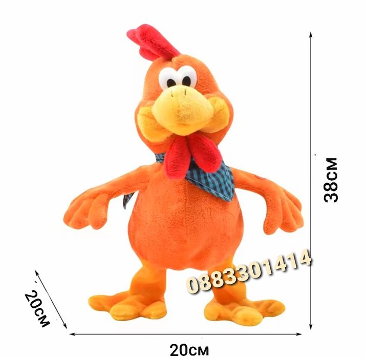 Плюшен Петел Пее и танцува Танцуващо пиле