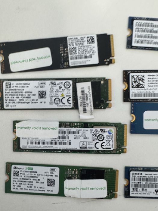 SSD NVME M.2 2280 128/256/512 GB Втора употреба различни марки