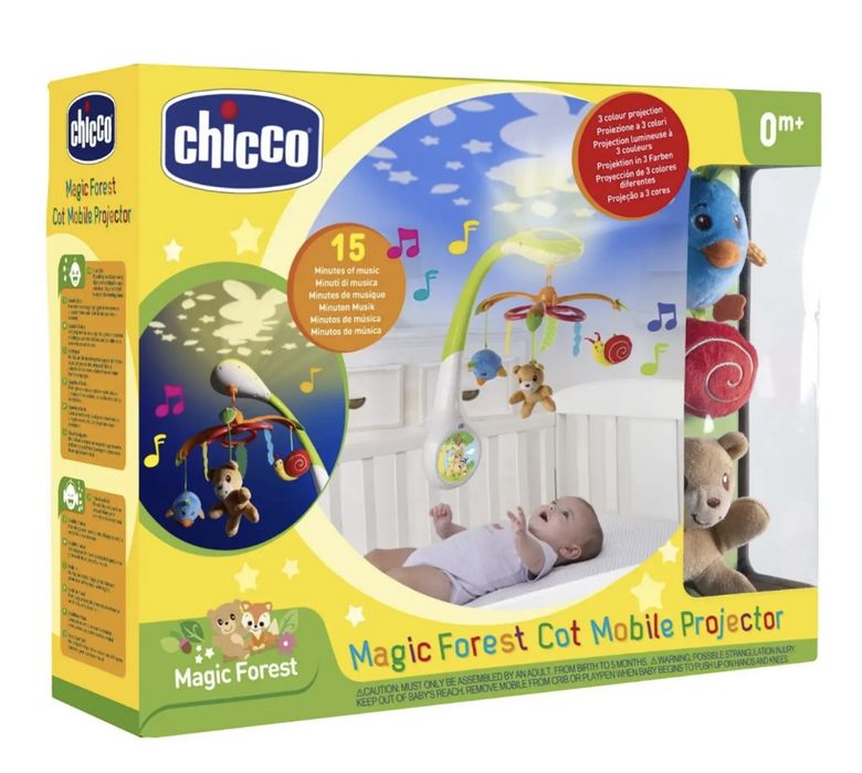Chicco мобиль с проекцией, коробка есть