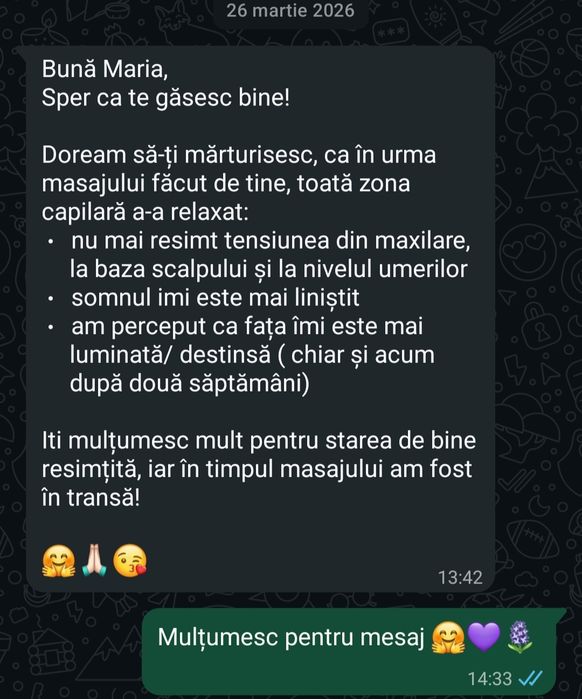 Masaj terapeutic și facial ayurvedic