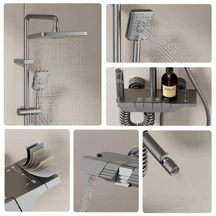 Термостатен душ с 4 функции и бутони тип "пиано"