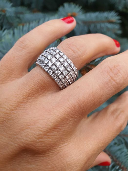 Inel Aur 18 kt cu Diamante naturale 5.5 ct