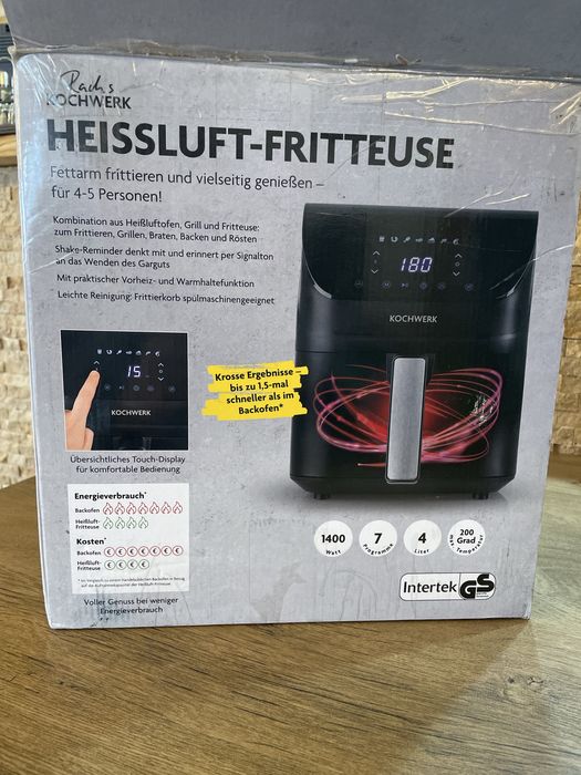 Air fryer friteauza Rachs Kochwerk Heißluft-Fritteuse 1400W