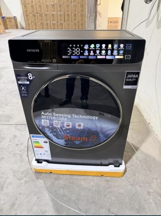 Кир мошина Aiwa 8кг-6кг автомат,инвертор DD матор,пар