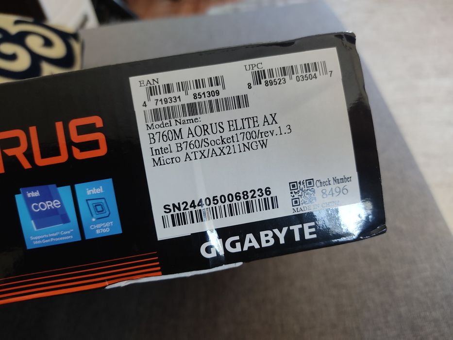 Gigabyte B760M Aorus Elite WiFi6E Gen5