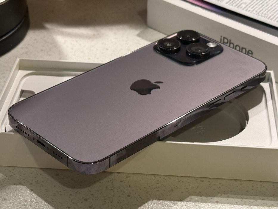 iPhone 14 Pro Max 128GB Deep Purple – Перфектен, 100% Батерия!