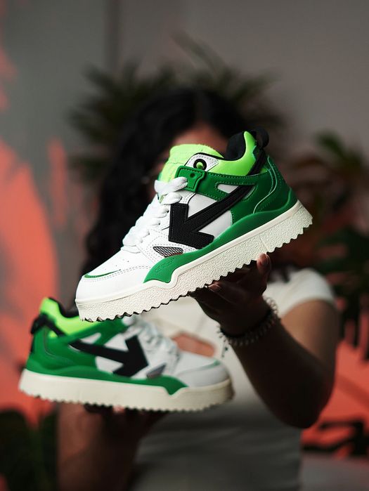 Off-White Sponge Mid Top - White Green