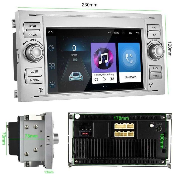 Мултимедия за Ford Transit FIESTA FOCUS GALAXY 2DIN Android Навигация