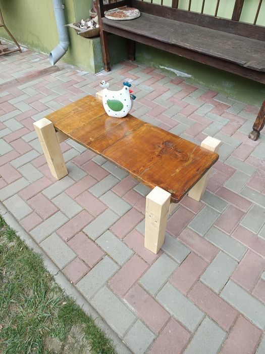 Masa cafea blat lemn recuperat