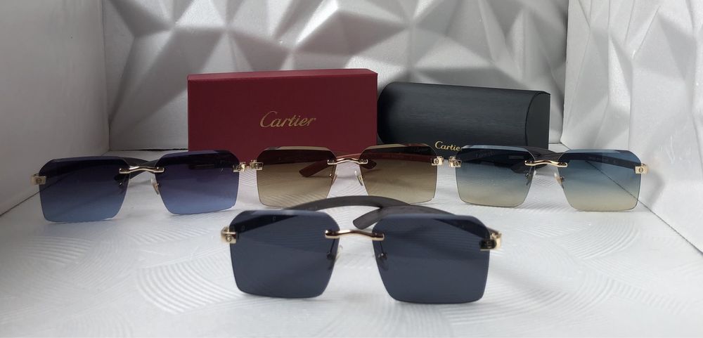 Мъжки слънчеви очила дървени дръжки 4 цвята