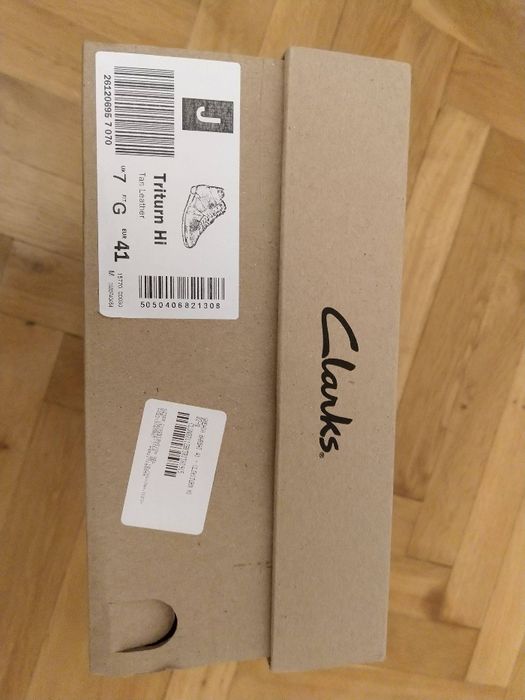 Ghete barbati din piele naturala Clarks Triturn Hi, maro, 41 (27,5cm)