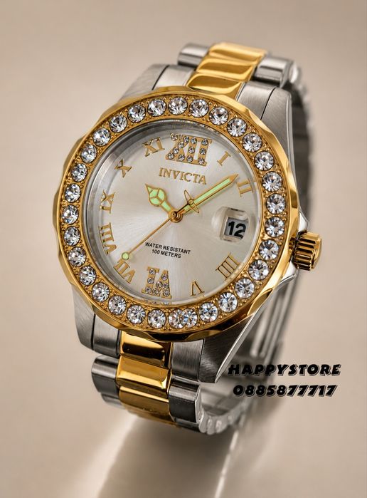 INVICTA Pro Diver silver/gold women 38 mm, Инвикта нов дамски часовник