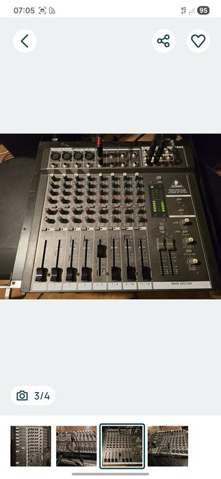 Boxe active Jbl Prx815w 1500w/Mixer Behringer  Mx1602