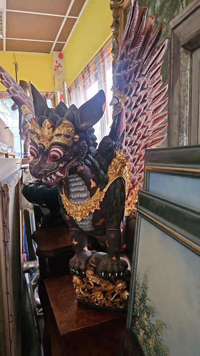 Балийска дъворезба Singa Winged Lion