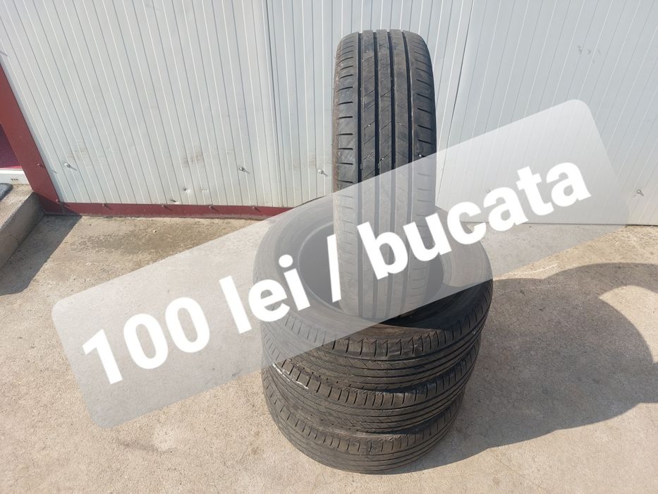 100 lei bucata! Set anvelope de vara 185 65 15 Bridgestone dot 2022