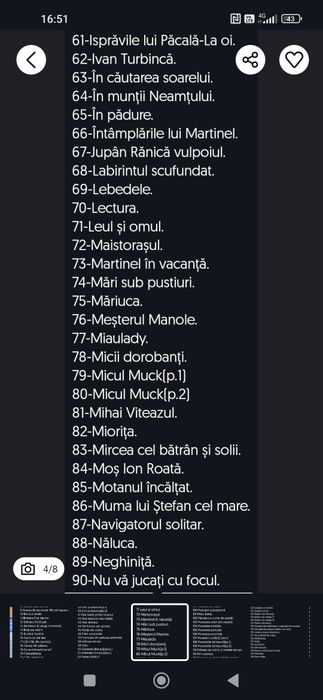Vând/Schimb diafilme cu povești-Stare:F.B-40 lei buc/B-30 lei/S-20 lei