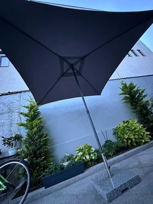 Umbrela solida terasa gradina patrata (2.5x2.5 m)