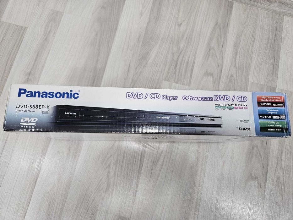 DVD/CD Player Panasonic DVD-S68EP-K, negru - Nou, Sigilat