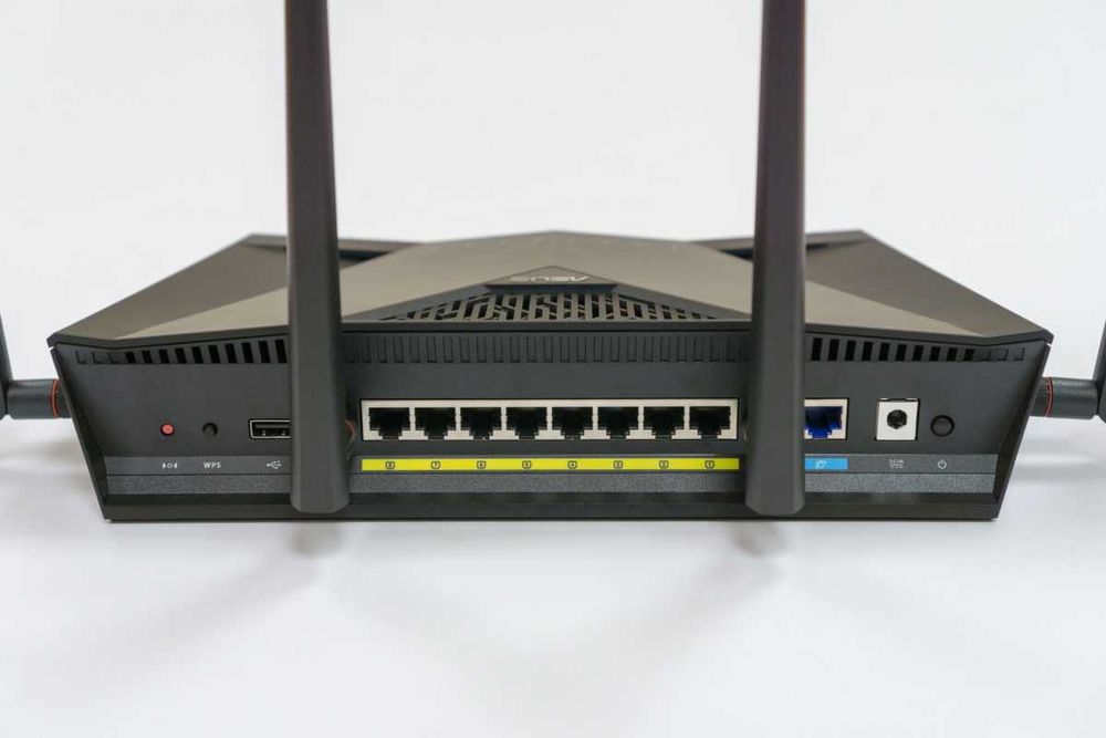 Router Wireless ASUS Gigabit RT-AC88U 1000 + 2167, 8 LAN Nou Sigilat
