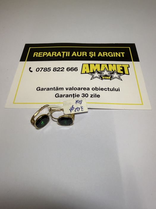 Cercei cu piatra verde (vl) star amanet