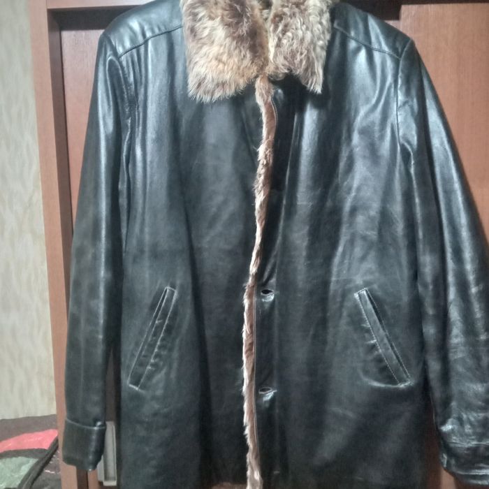 Продам мужскую дублёнку на волчьем меху