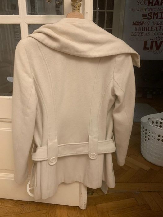 Jacheta lana ivory pentru primavara/toamna